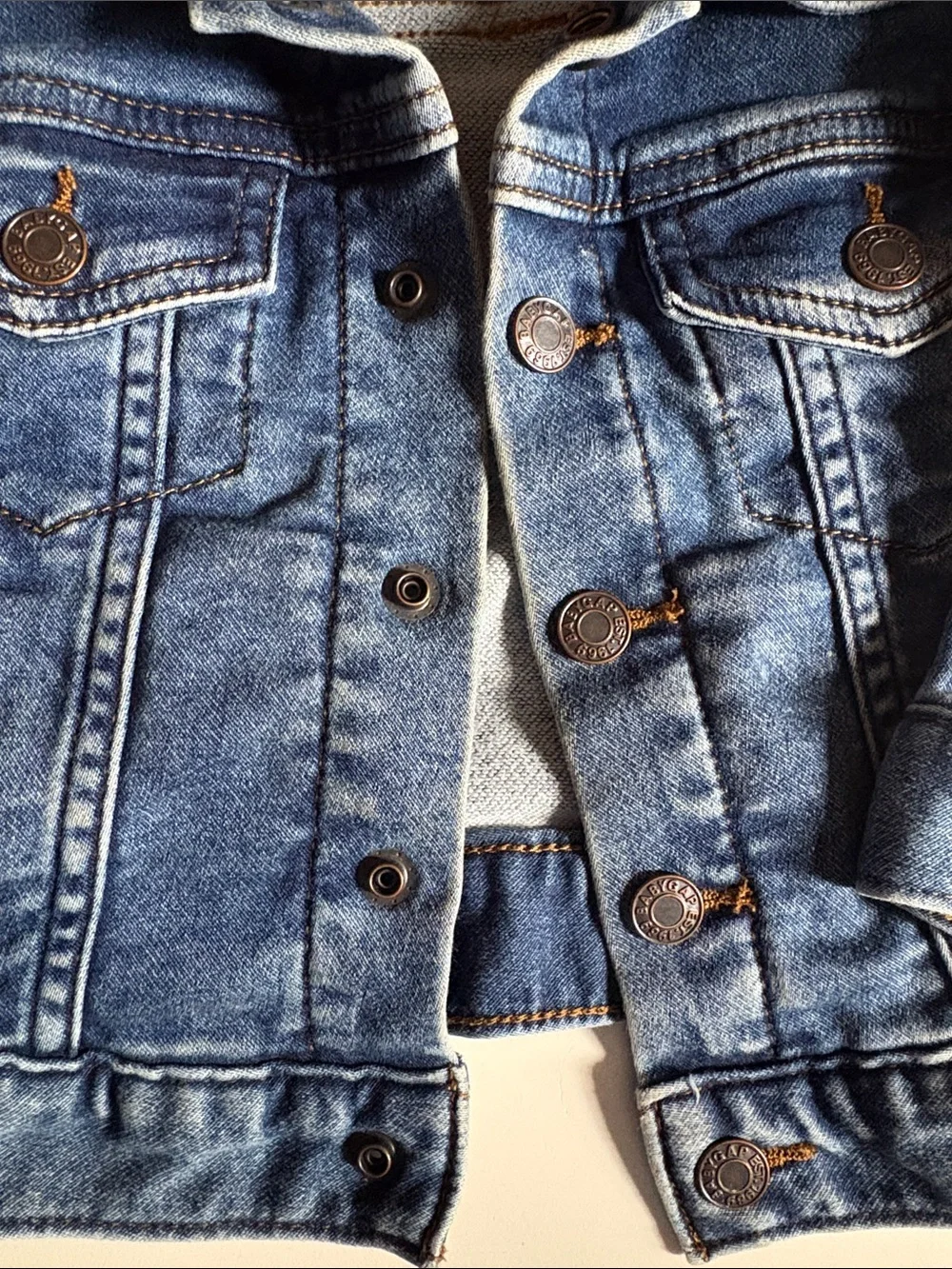 GAP Kids Medium Blue Denim Jacket with Button Front